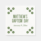 Forest Green Polka-dot Special Event servetten (Voorkant)