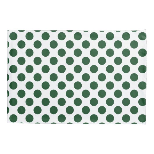 Forest Green Polka Dots Kussensloop (Achterkant)