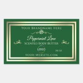 Forest Green Product Label Gold Lijst met Logo (Voorkant)
