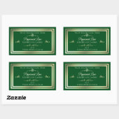 Forest Green Product Label Gold Lijst Roos (Vel)