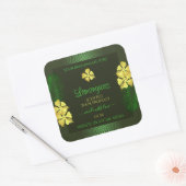 Forest Green Product Label Yellow Hawaiian Flowers (Envelop)