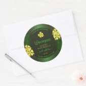 Forest Green Product Label Yellow Hawaiian Flowers (Envelop)