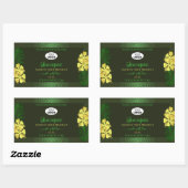 Forest Green Product Labels Yellow Hibiscus Logo (Vel)