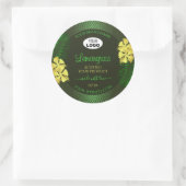 Forest Green Product Labels Yellow Hibiscus Logo (Tas)
