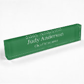 Forest Green Professional Plain Modern Elegant Naambordje
