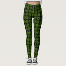 Forest Green Quilted Spandex-Leggings