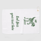 Forest Green Raptor Oude Dinosaurus Terror Golfhanddoek (Horizontaal)