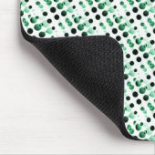 Forest Green Retro Bubbles Mousepad Muismat (Hoek)