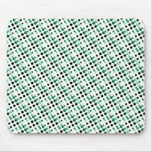 Forest Green Retro Bubbles Mousepad Muismat