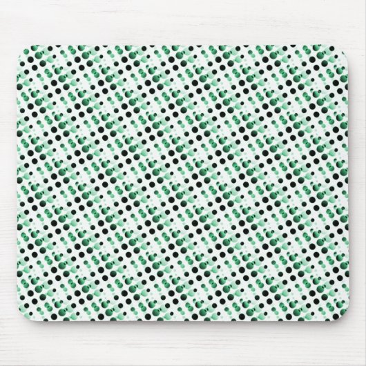 Forest Green Retro Bubbles Mousepad Muismat (Voorkant)