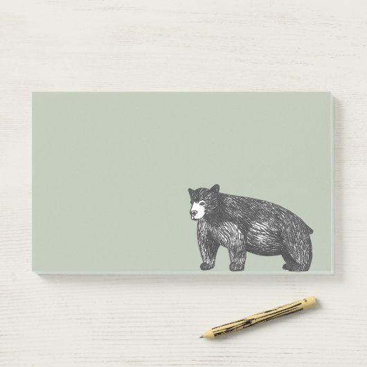 Forest Green Rustic Black Beer Post-it® Notes (Op bureau)