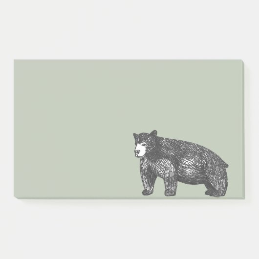 Forest Green Rustic Black Beer Post-it® Notes (Voorkant)