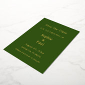 Forest Green Save the Date Folie Invitation Uitnodiging (Gedraaid)