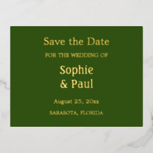Forest Green Save the Date