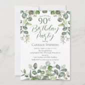 Forest Green Seeds Eucalyptus 90ste verjaardagsfee Kaart (Voorkant)