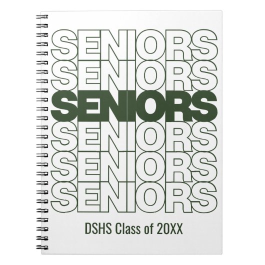 Forest Green Seniors Seniors Seniors Notitieboek (Voorkant)