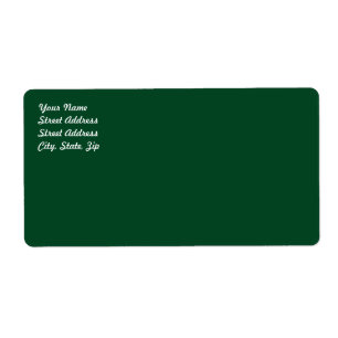 Forest Green Shipping Label