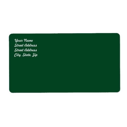 Forest Green Shipping Label (Voorkant)
