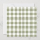 Forest Green Silly Goose neutral  Baby Shower  Kaart (Achterkant)