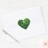 Forest Green Silver Frame Logo Monogram Thank You Hart Sticker (Envelop)