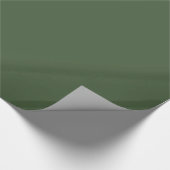 Forest Green Solid Color Cadeaupapier (Hoek)