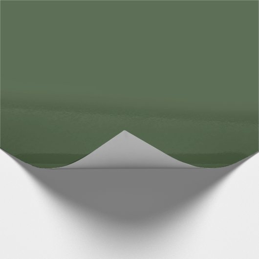 Forest Green Solid Color Cadeaupapier (Hoek)