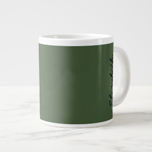 Forest Green Solid Color Grote Koffiekop