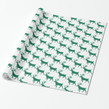 Forest Green Stag Reindeer White