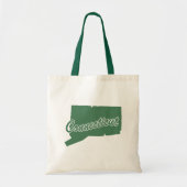 Forest Green State of Connecticut Shape-Canvas tas (Voorkant)