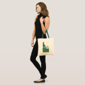 Forest Green State of Idaho Shape Canvas tas (Voorkant (model))