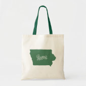 Forest Green State of Iowa Shape Canvas tas (Voorkant)