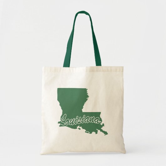 Forest Green State of Louisiana Shape Canvas tas (Voorkant)