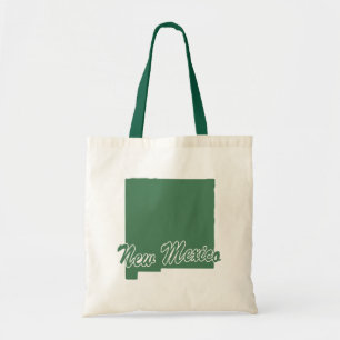Forest Green State of New Mexico Shape Canvas tas