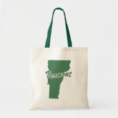 Forest Green State of Vermont Shape Canvas tas (Voorkant)