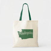 Forest Green State of Washington Shape Canvas tas (Voorkant)