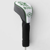Forest Green Stegosaurus verrijkte dinosaurus Golfheadcover (Schuin)