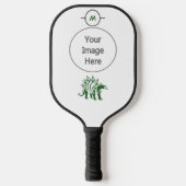 Forest Green Stegosaurus verrijkte dinosaurus Pickleball Paddle (Voorkant)