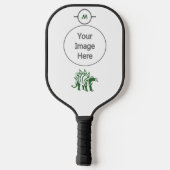 Forest Green Stegosaurus verrijkte dinosaurus Pickleball Paddle (Achterkant)