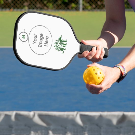Forest Green Stegosaurus verrijkte dinosaurus Pickleball Paddle (Insitu)