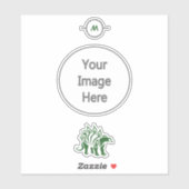 Forest Green Stegosaurus verrijkte dinosaurus Sticker (Vel)