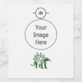 Forest Green Stegosaurus verrijkte dinosaurus Wijn Etiket (Enkel label)