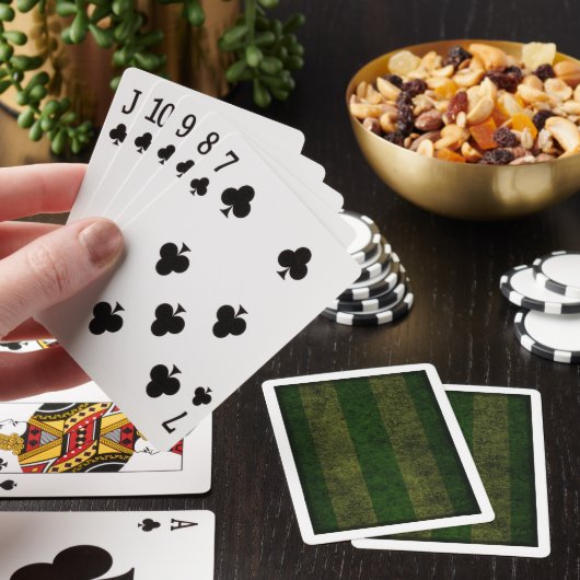 Forest Green Striped Deck Speelkaarten (Insitu)