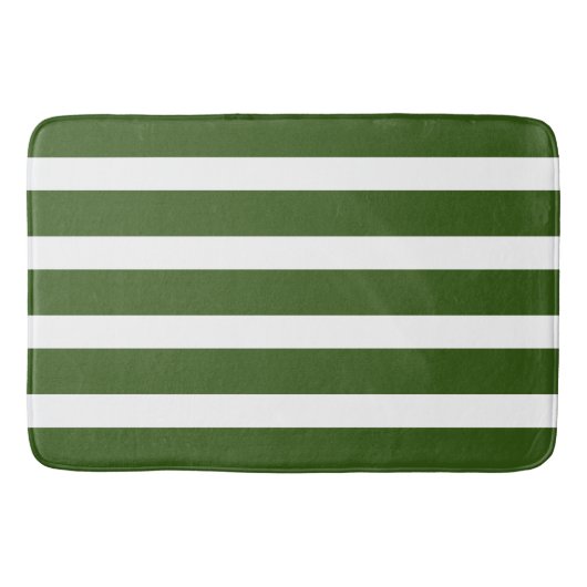 Forest Green Stripes Badmat (Voorkant)