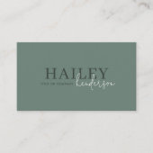 Forest Green Stylish QR Code Visitekaartje (Voorkant)