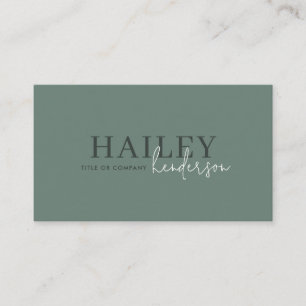 Forest Green Stylish QR Code Visitekaartje