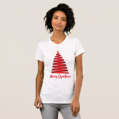 Forest Green T-Shirt met rode kerstboom (Voorkant volledig)