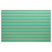 Forest Green, Tan en Dark Turquoise Lines Stof (Fat Quarter)