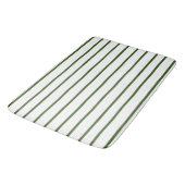 Forest Green thin stripe patroon Badmat (Gekanteld)