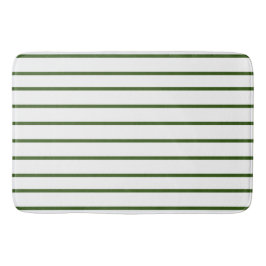 Forest Green thin stripe patroon Badmat