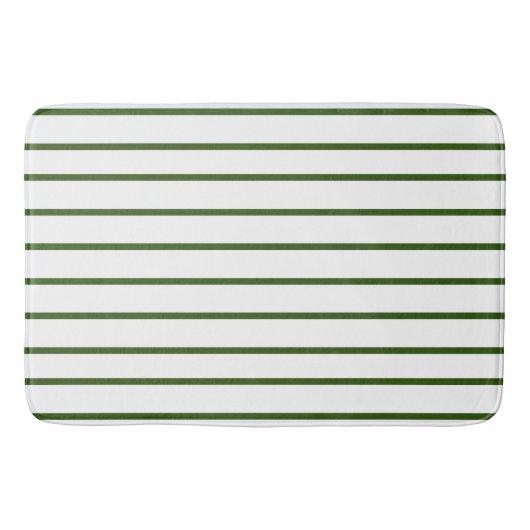 Forest Green thin stripe patroon Badmat (Voorkant)